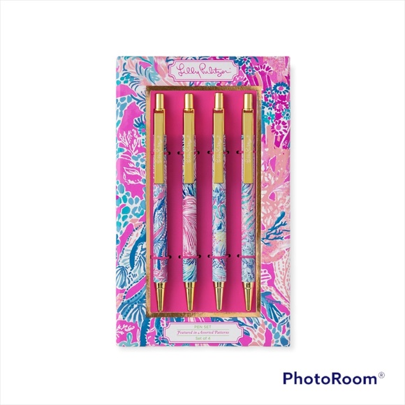 Lilly Pulitzer Pens Aquadesiac Print Boxed Set - Picture 3 of 3